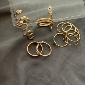 Gorgeous snake ring bundle
